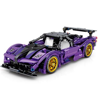 China DIY Building Brick Ideas Pull Back Speed ​​Champ Supercar Race Car Sports City Building Blocks Bricks Sets Kits Kids Classic Model for sale