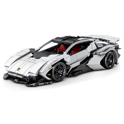 China DIY Building Brick Ideas Pull Back Speed ​​Champion TSV-Enos Supercar Race Car Sports City Building Blocks Bricks Sets Model Kids for sale