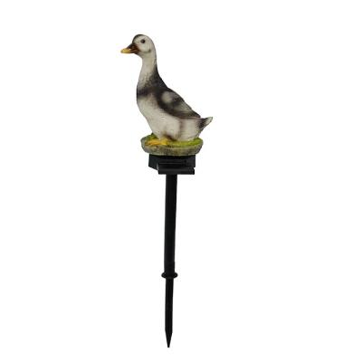 China 2020 New Design Resin Waterproof Outdoor Solar Duck Lights for Garden Decorations for sale