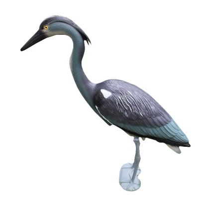 China Heron Garden Ornaments Waterproof Plastic Type Heron Ornaments Gold Garden Decoration for sale