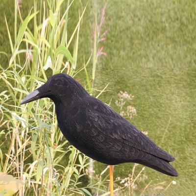 China Art Decor Flocked Black Plastic Remind Ornaments To Scare Bird Crow Plastic Alert for sale