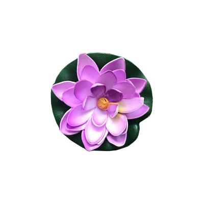 China 2022 Hot Selling Artificial Floating Plastic Water Lily Flower Handmade Lotus For Pond for sale