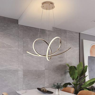 China Modern Round Adjustable Ring Hanging Ceiling Fixture Drop Lamp Lobby LED Modern Pendant Light Chandelier for sale