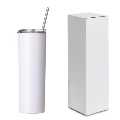 China Wholesale 20oz viable lean white straight sublimation masks stainless steel tumblers with metal straws for sale