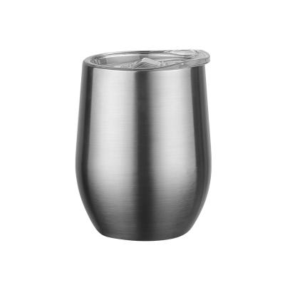 China Viable Hot Sale 12oz Egg Shaped Stainless Steel Wine Tumbler Cups Wine Glass 12oz Stainless Steel Egg Cup Insulated Wine Glass for sale