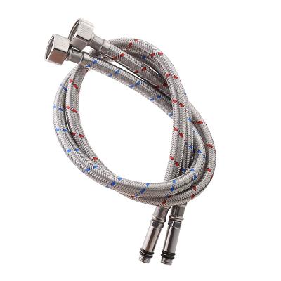 China Metal Minimalist Explosion Proof Hose Faucet Kitchen Flexible Steel Braided Hose For Water Heater for sale