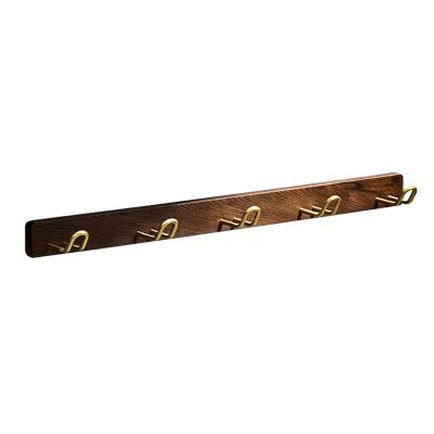 China Premium Quality Wall Hook Coat Hanger Widely Used Walnut Wood Rack for sale