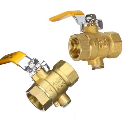 China Hot Sale Dn40 General Unique Design Control Measuring Hot Straight Ball Valve, All Copper Temperature Measuring Ball Valve for sale