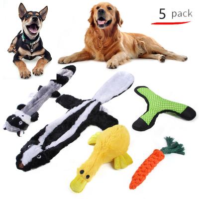 China New Viable Dog Toy Set Molar Bite-Resistant Plush Material Interactive Healthy Dog Toy Supplies for sale