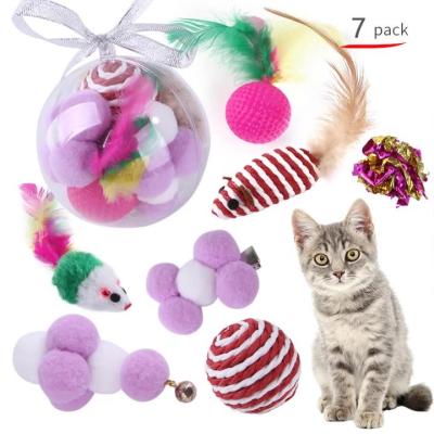 China Cat Toy Gift Ball Set Viable 7 Pieces of Cat Ball Various Combination Interactive Funny Creative Toy Sets for sale