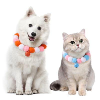 China Viable Material Cat Collar Plush Ball High Cat Collar Elastic Pet Cat Collar Elastic Hair Ball for sale