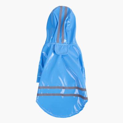 China Factory direct sales viable spring and summer pet raincoat Cat Clothes Pu Reflective Dog hooded raincoat for sale