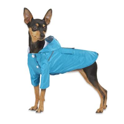 China New viable hot sale pet raincoat dog waterproof clothes hooded breathable double anorak for sale