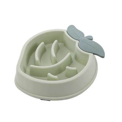 China Automatic High Quality Fishing Shape Plastic Slow Food Bowl Anti Choking Slow Food Dog Bowl for sale