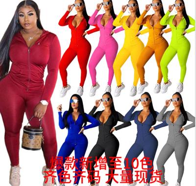 China Autumn Custom Womens Tracksuits 2021 Breathable 2 Piece Set Velor Slim Fit Comfortable Tracksuit For Women for sale