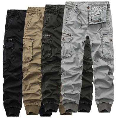 China 2021 QUICK DRY hot fashion men's tactical cargo pants men's slim casual men's trotters pants Military Ankle-tied pants for sale