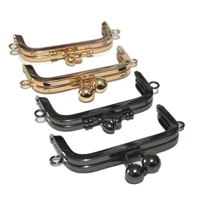 China Custom Metal Kiss Lock Clasp Clutch Purse Frame Metal Frame Clutch Bag Hanger Purse Purse Hardware Accessories Metal Bag Purse for sale