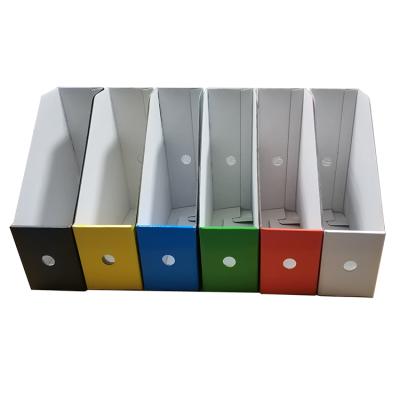 China Recyclable Colorful Printed Magazine Folder Holder Organizer Box for sale