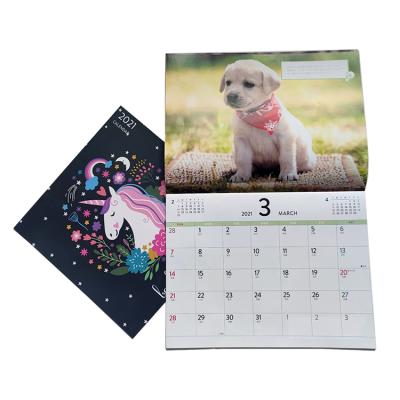 China Quilting Saddle Wall Calendar Custom 2021-2022 Wall Calendar for sale