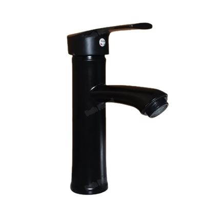 China Thermostatic Faucets Single Handle Deck Mounted Water Saving Black color bathroom sink faucet for hotel home for sale