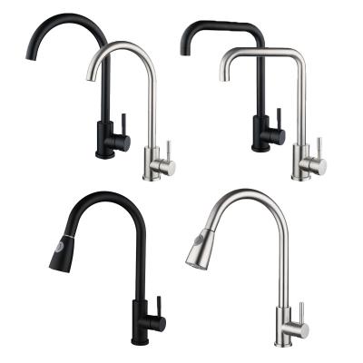 China Metered Faucets china factories single handle kitchen faucet stainless steel 304 sink faucet pull down water saving water tap for sale