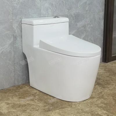 China Dual-Flush Water closet Toilet & Accessories Bathroom Ceramic Floor Mounted Eddy Siphon Jet Flushing Rimless Elongated One-Piece Toilet for sale