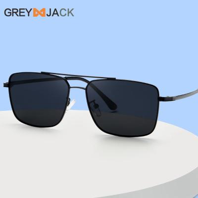 China Rectangle 2023 Trending Fashion Metal Sunglasses Polarized Sunglasses Men Women Trending Customized Sunglasses for sale