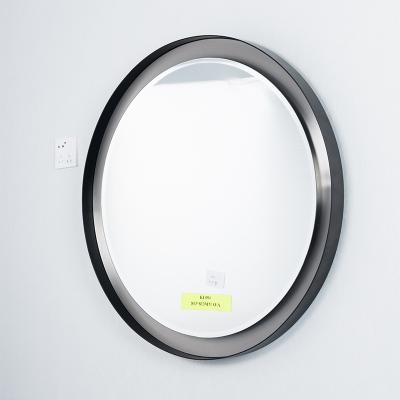 China Traditional Stainless Steel Framed Home Hung Bathroom Round Mirror Designs Wall Decor Mirrors for sale