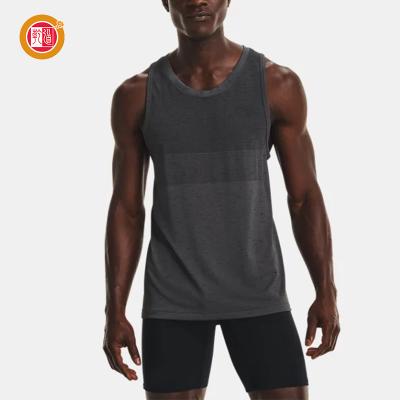 China High Quality Breathable Fashion Mens Gym Empty Single Tank Tops Polyester Spandex Muscle Tank Top Quick Dry Sleeveless Tank for sale