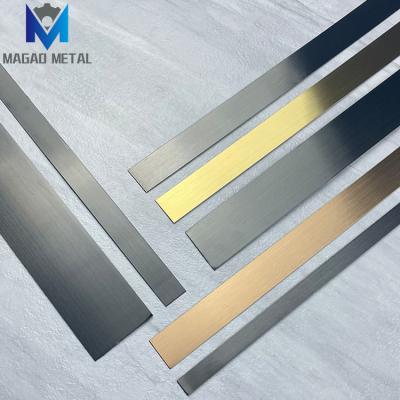 China MAGAO Modern Custom Decorative Tile Corner Edge Finishing Flat Metal Stainless Steel Patch Panel for sale