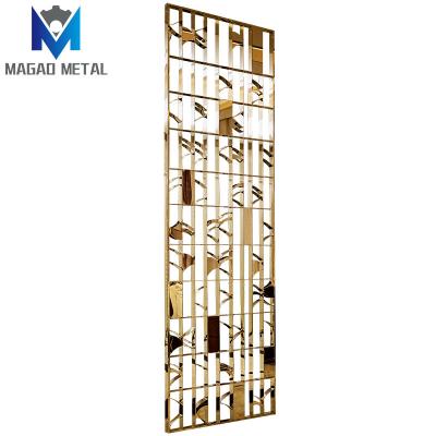 China Durable Metal Partition Room Divider Decorative Screens Design Standing Stainless Steel Screen Room Divider for sale