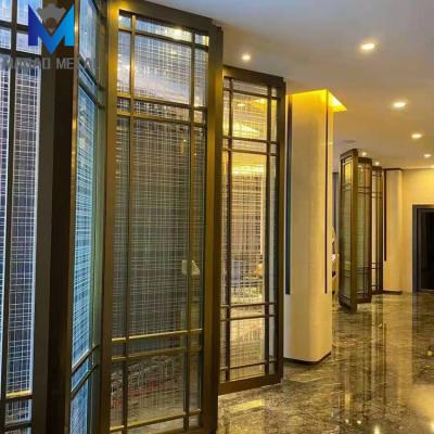 China Waterproof Chinese Contemporary Design Stainless Steel Room Partition Folding Door for sale