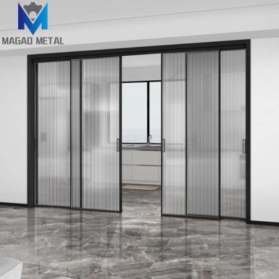 China High quality waterproof smooth sliding doors design for living room office glass and ss metal door for sale