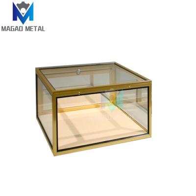 China Customized Design Customized Dustproof Jewelery Countertop Storage Showcase Retail Shop Glass Display Cabinet for sale