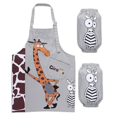 China Custom Dirt Proof Print Recycled Organic 100% Cotton Canvas Kids Kitchen Apron / Cute Design Kid Cooking Apron for sale