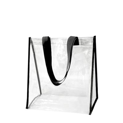 China Hot Sales Transparent Plastic Material Women Handbags Clear Bag PVC Bags Transparent for sale