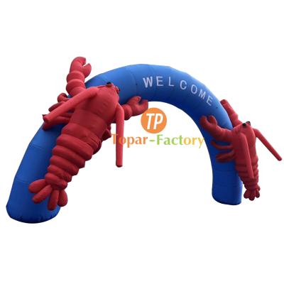 China Air Waterproof Christmas Customized Inflatable Lobster Advertising Arch For Restaurant Advertising For Promotion for sale