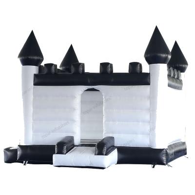 China Environmental Protection 5x5m Black White Inflatable Kids Mini Bouncer Jumping Castle For for sale