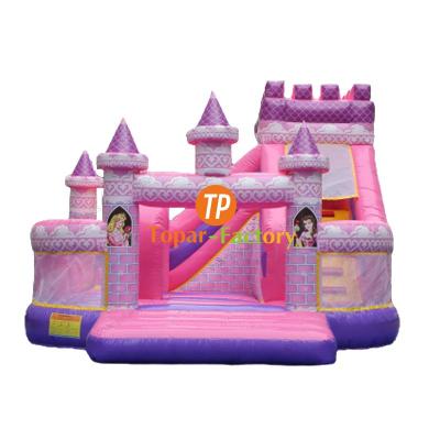 China Environmental protection pink latest jittery toddler castle water slide is bouncy bouncing castle for kids inflatable for sale