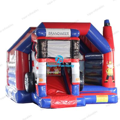 China Environmental Protection Cheap Price Inflatable Castle Trampoline Inflatable Fire Fighting Bouncer for sale