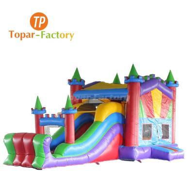 China Direct Selling Large Cheap Environmental Protection Slide Bouncer House Castle Commercial Inflatable Slide for sale