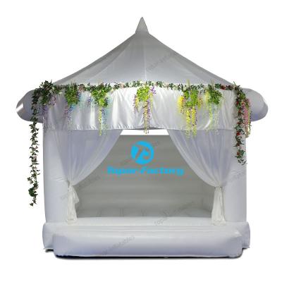 China 2021 Environmental Protection Party PVC Inflatable Wedding Adult White Bouncy Castle For Wedding for sale