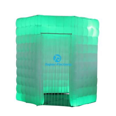 China Wholesale environmental protection Arlic led octagon fence inflatable photo booth for wedding birthday party for sale