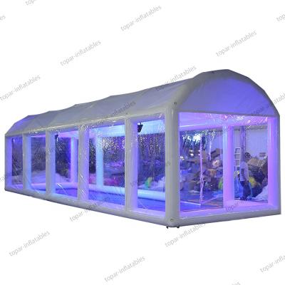 China New portable outdoor swimming pool waterproof led inflatable clear dome tent with covered tents for sale