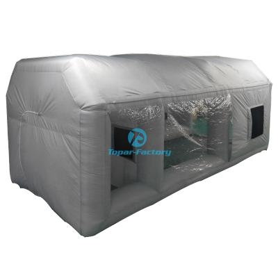 China Car Fair Price Environmental Protection Good Quality Car Spray Booth PVC Exhibit Inflatable Booth Tent For Car Wash for sale