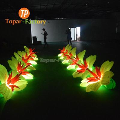 China Lily Large Decoration Led Inflatable flower chain from Topar-latest environmental protection factory to wedding decoration for sale