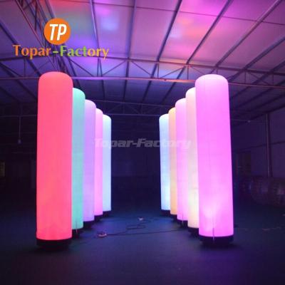 China Customized Topar-inflatable environmental protection pillar column inflatable led inflatable light tube for advertising for sale