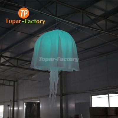 China Popular environmental protection Topar-factory column color changing light balloon hanging led inflatable jellyfish for decoration for sale