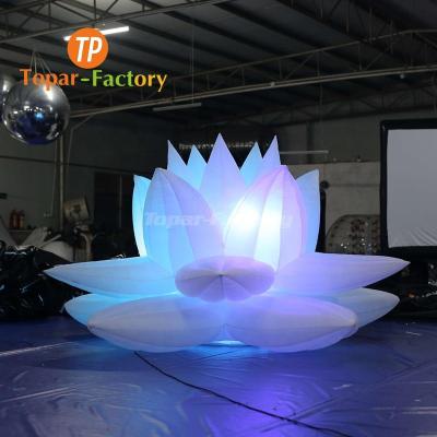 China Hot Sale Model Decoration White Led Light Inflatable Flower Lotus For Event From Topar-Factory Environmental Protection for sale