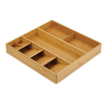 China Drawerstore Sustainable Storage Kitchen Spice Rack Cutlery Organizer Bamboo Drawer Tray for sale